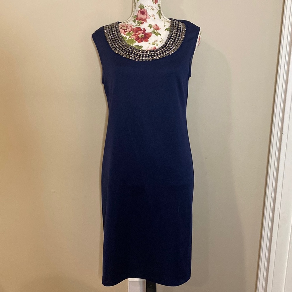 Haani women’s dress, scoop neck beads